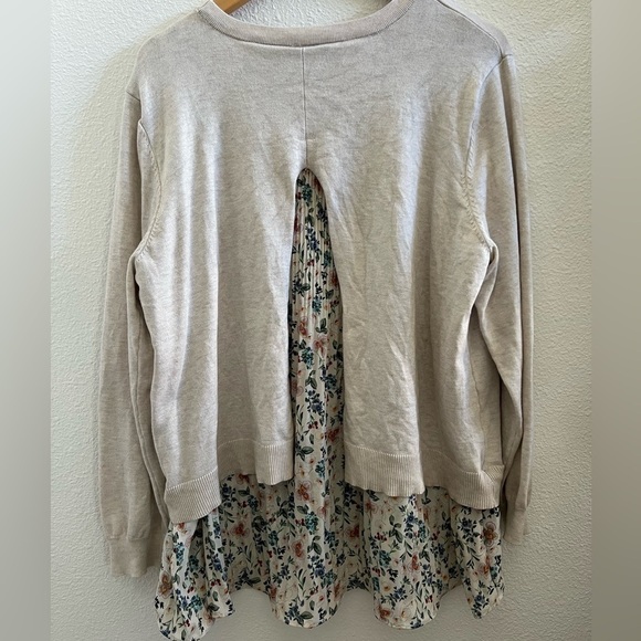 Time and Tru Tops - Womens XXL Comfy  Floral Tunic Sweater Top Boho Cottagecore Long Sleeve Blouse